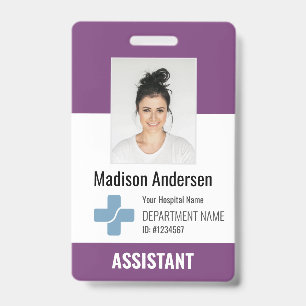 Badge d'identification personnalisé avec logo et p