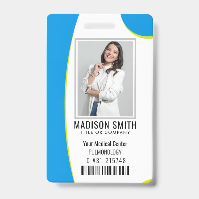 Badge d'identification personnalisé avec logo et p (Avant)