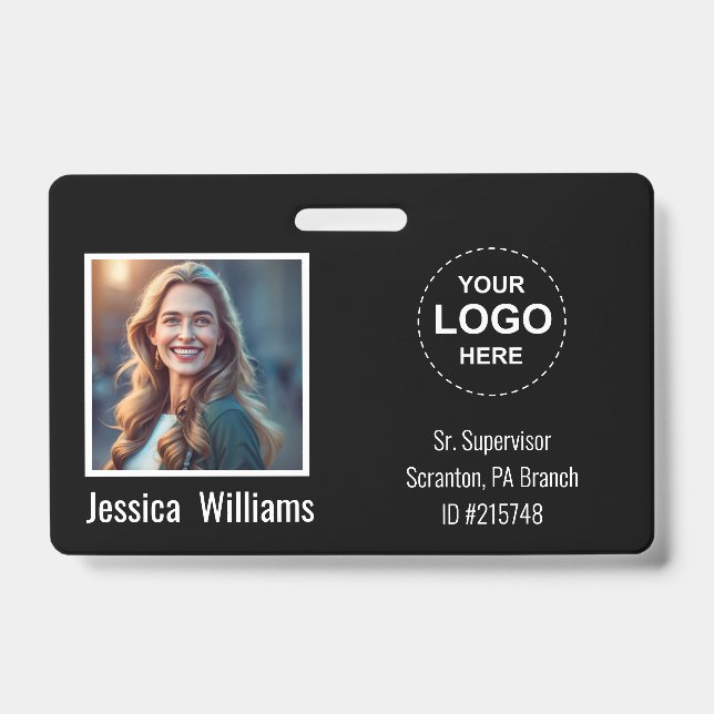 Badge d'identification personnalisé avec photo d'e (Avant)