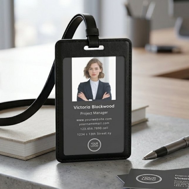 Badge d'identification personnalisé avec photo d'e (Créateur téléchargé)