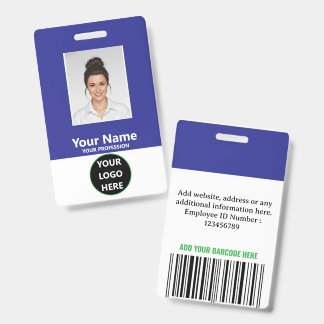 Badge d'identification personnalisé avec photo d'e