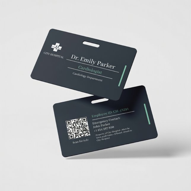 Badge d'identification personnalisé de cardiologue (Créateur téléchargé)