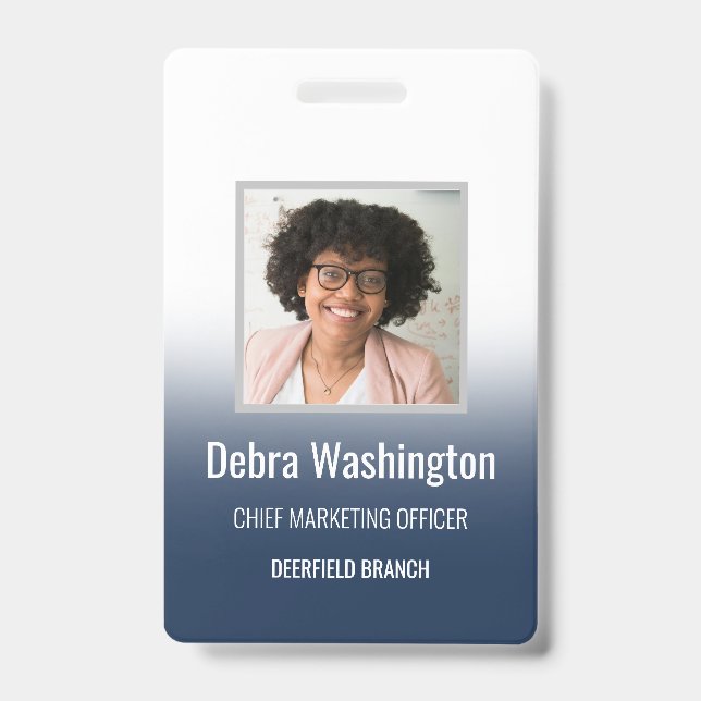 Badge d'identification personnalisé de l'employé d (Avant)