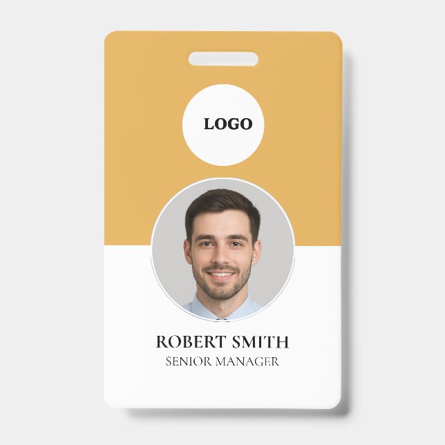 Badge d'identification personnalisé d'employé avec (Avant)