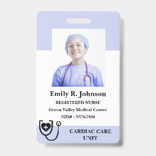 Badge d'identification personnalisé d'infirmière d