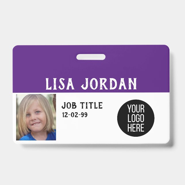 Badge d'identification personnalisé du personnel - (Avant)