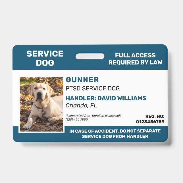 Badge d'identification personnalisé pour chien d'a (Avant)