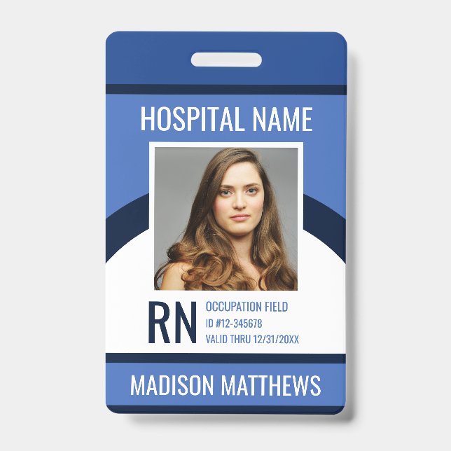 Badge d'identification personnalisé pour employé m (Avant)