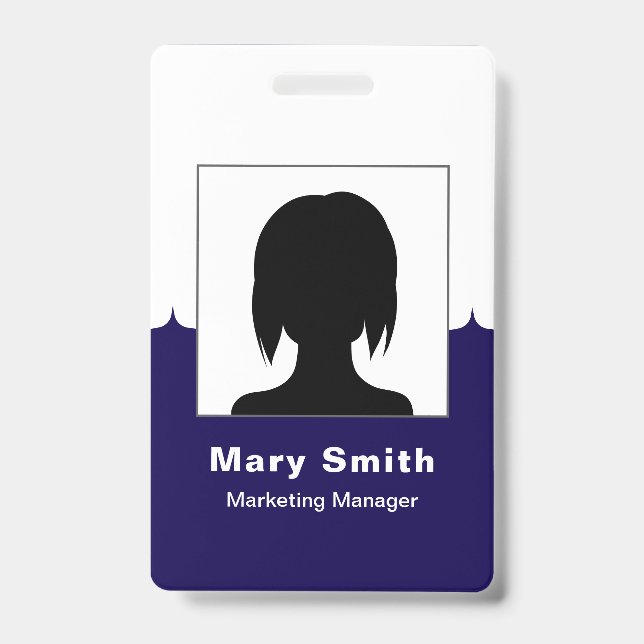 Badge d'identification personnalisé pour employés  (Avant)