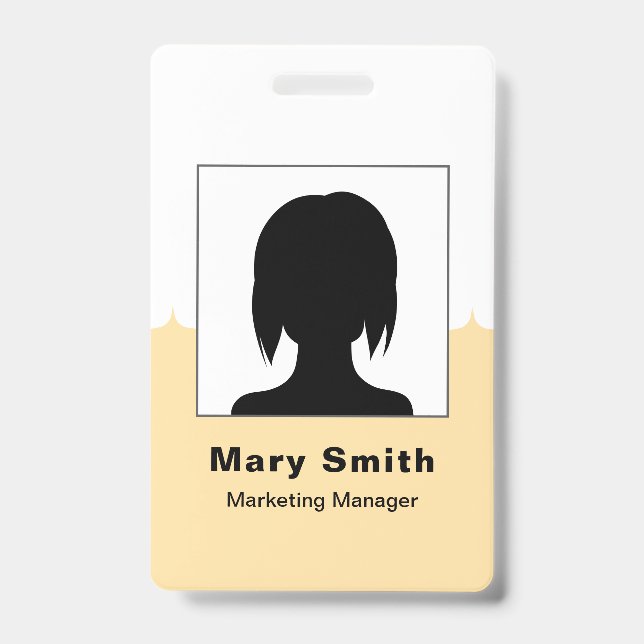 Badge d'identification personnalisé pour employés  (Avant)