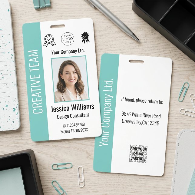 Badge d'identification personnalisé pour employés  (Créateur téléchargé)