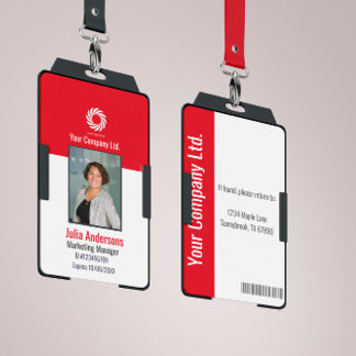 Badge d'identification personnalisé pour employés 