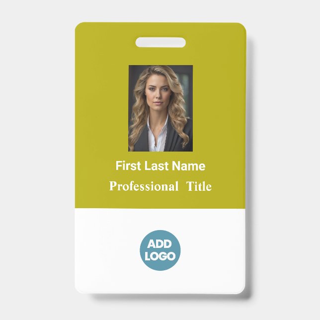 Badge d'identification personnalisé pour employés  (Avant)