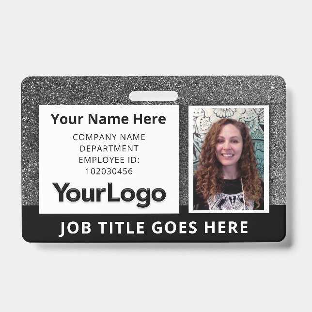 Badge d'identification personnalisé pour employés  (Avant)