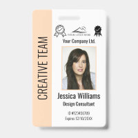 Badge d'identification personnalisé pour employés