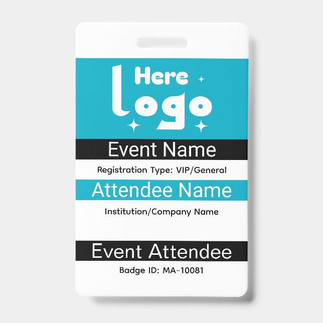 Badge d'identification personnalisé pour Expo avec (Avant)