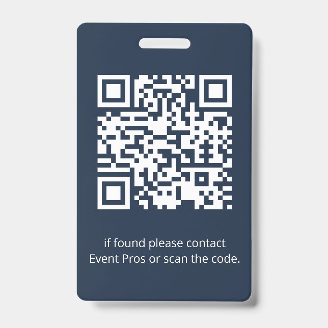 Badge d'identification personnalisé pour le person (Arrière)