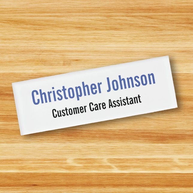 Badge D'identification Personnalisé Professionnel Simple Magnétique (Custom Personalized Professional Simple Magnetic Name Tag)