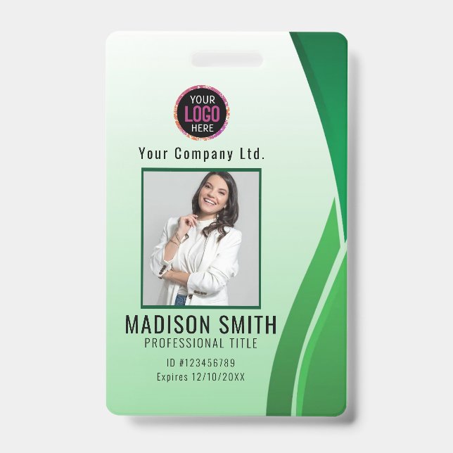Badge d'identification personnalisée de l'employé  (Avant)