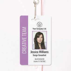Badge d'identification personnalisée de l'employé 