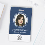 Badge d'identification personnalisée de l'employé<br><div class="desc">Personnalisez facilement ce badge d'identification photo professionnel moderne avec vos détails personnalisés.</div>