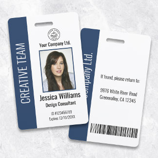 Badge d'identification personnalisée de l'employé 