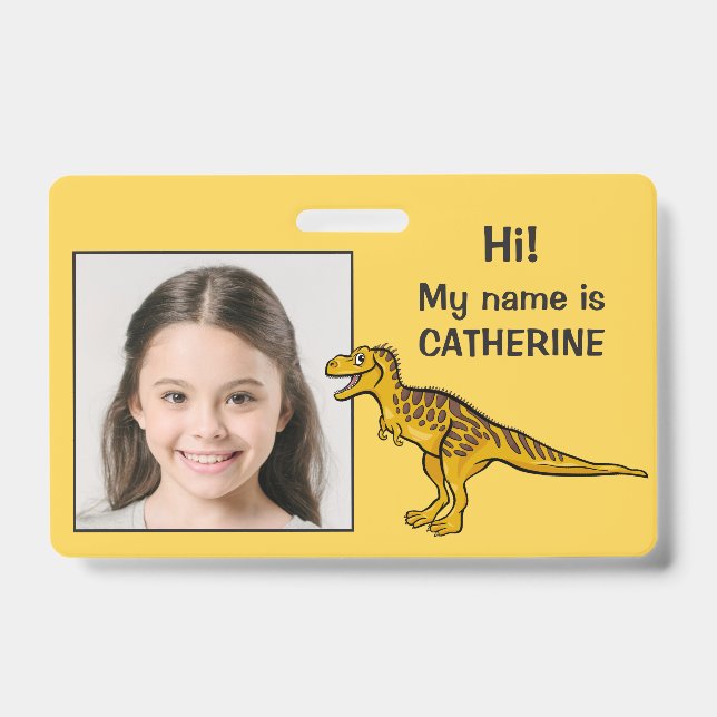 Badge d'identification personnalisée pour enfants  (Avant)