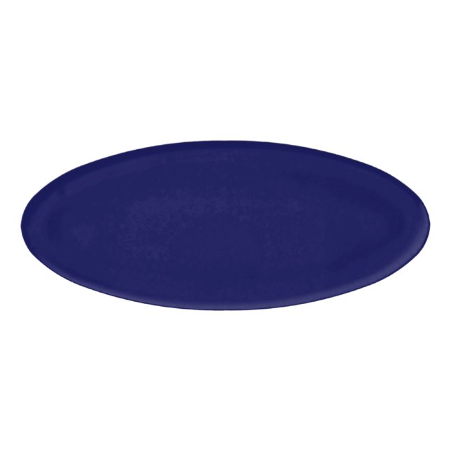Badge D'identification Personnaliser bleu bleu couleur solide marine (Devant)