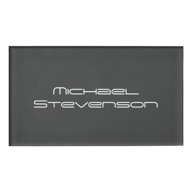 Badge D'identification Personnaliser mignonne Texte Entreprise Minimalist (Devant)