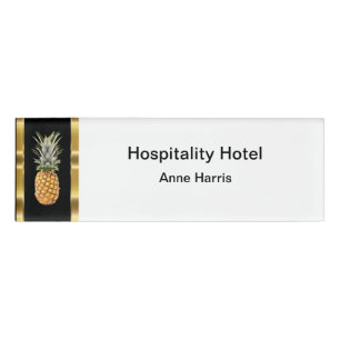 Badge D'identification Personnel chic d'hôtel d'hospitalité