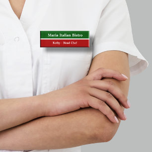 Badge D'identification Personnel de restaurant italien