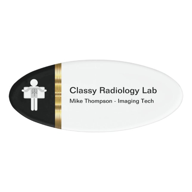 Badge D'identification Personnel du laboratoire de radiologie classique (Devant)