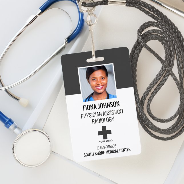Badge d'identification personnel médical personnal (Personalized Medical Employee Logo Photo ID Badge)