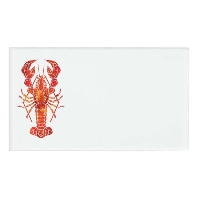 Badge D'identification Phomard polygonal rouge (Devant)