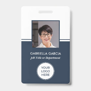 Badge d'identification photo avec code QR de la so