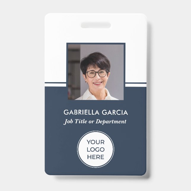 Badge d'identification photo avec code QR de la so (Avant)