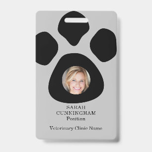 Badge d'identification photo avec empreinte de pat