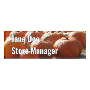 Badge D'identification Photo citrouille pour automne, Halloween ou Thanks
