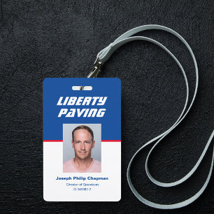 Badge d'identification photo de l'employé