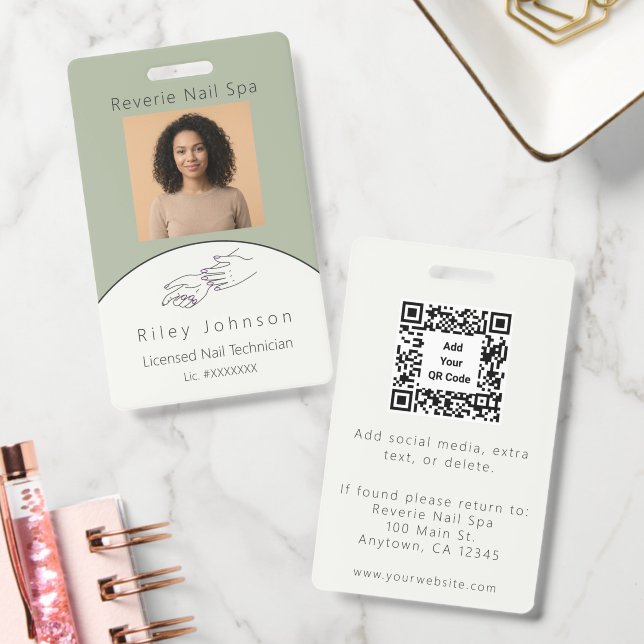 Badge d'identification photo de technicien en ongl (Bureau)