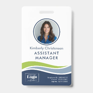 Badge d'identification photo d'employé personnalis