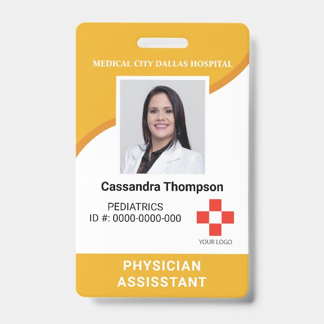 Badge d'identification photo Logo Employé de l'Hôp (Avant)