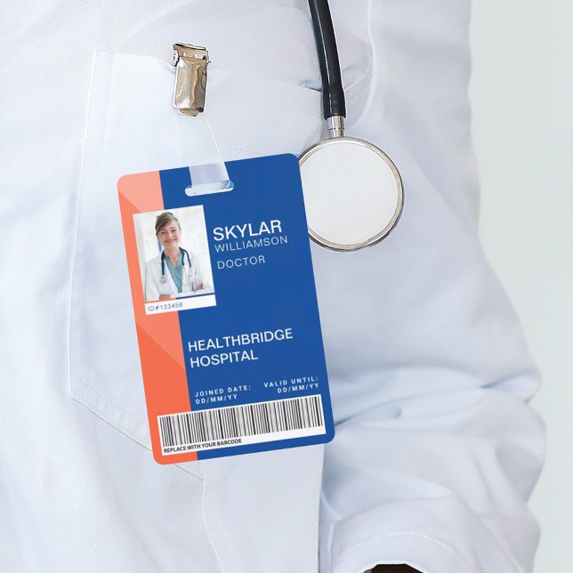 Badge d'identification photo médicale à design mod (Créateur téléchargé)