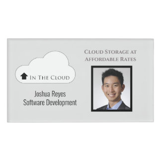 Badge D'identification Photo noire et grise réutilisable Horizontale magn