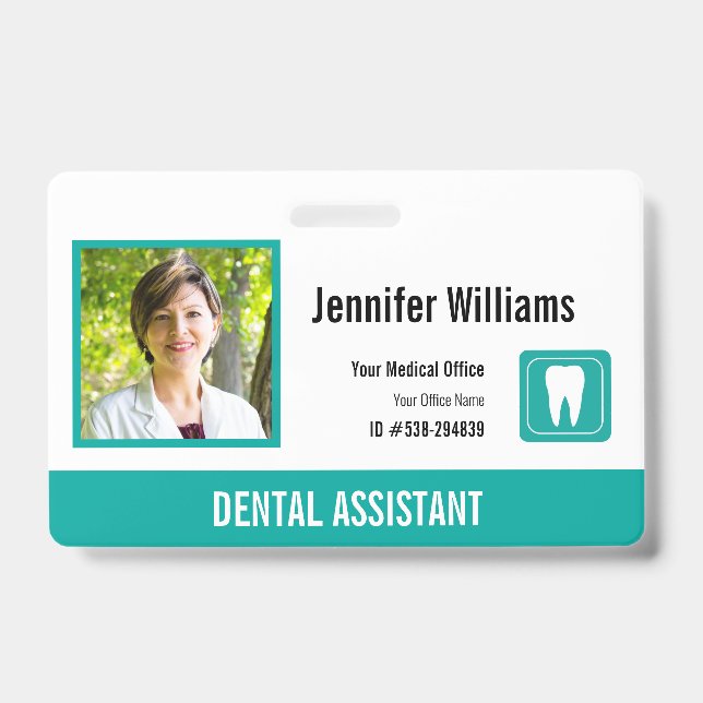 Badge d'identification photo personnalisé avec log (Avant)