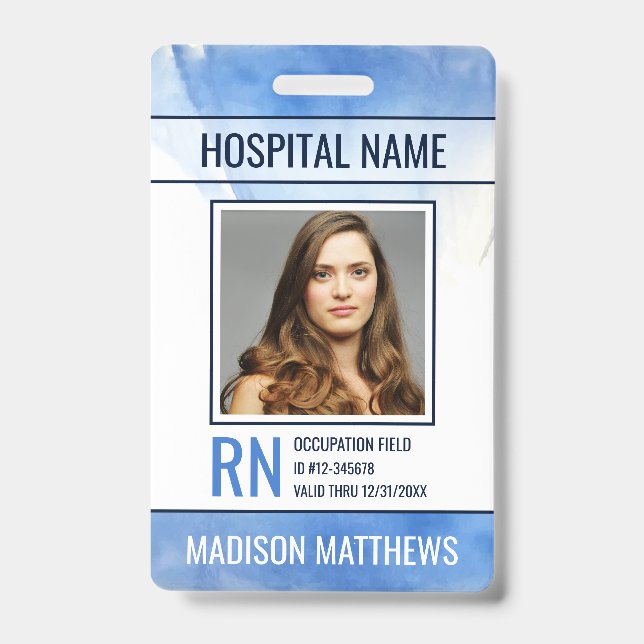 Badge d'identification photo personnalisé pour emp (Avant)