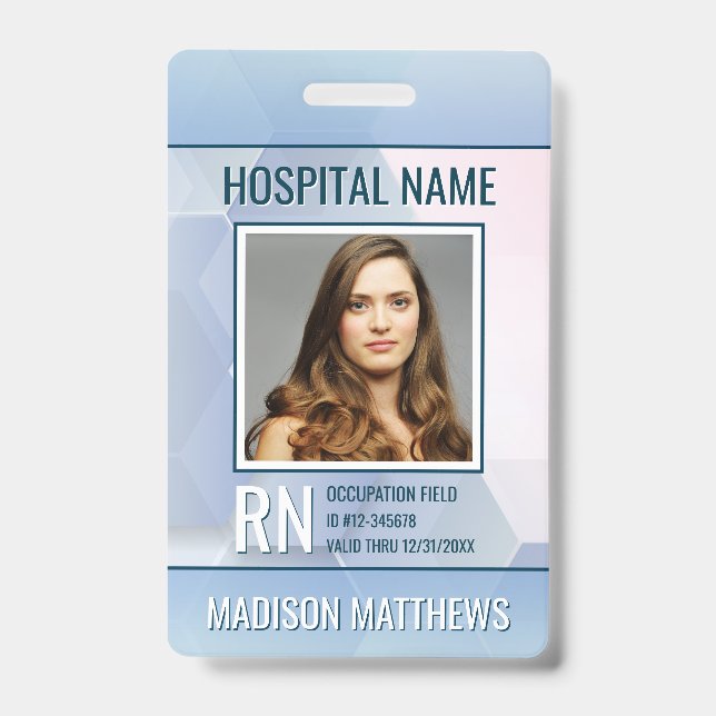 Badge d'identification photo personnalisé pour emp (Avant)
