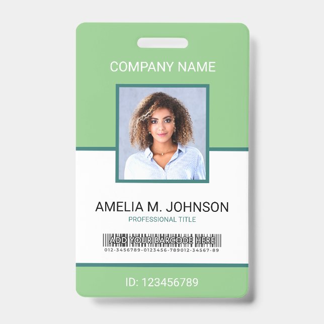 Badge d'identification photo personnalisé pour emp (Avant)