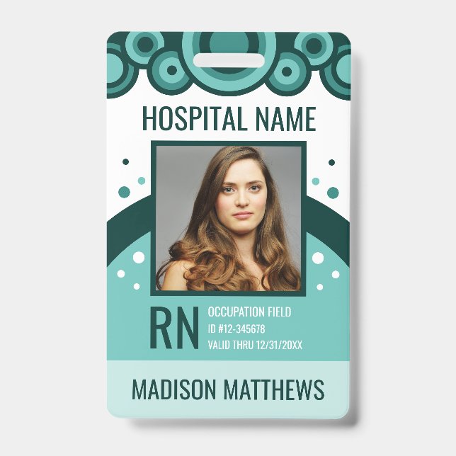 Badge d'identification photo personnalisé pour le  (Avant)
