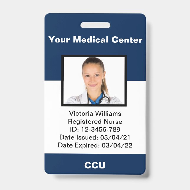 Badge d'identification photo personnalisé pour le  (Avant)